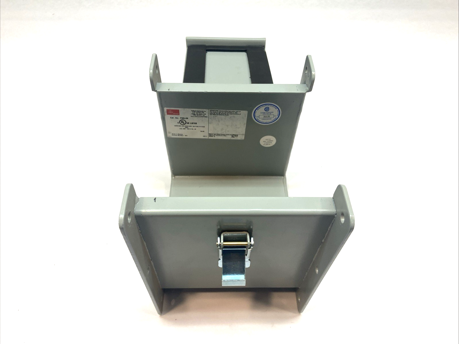 Hoffman F66L06 Lay-In Wireway 6"x6"x6" Type 12 Hinged Cover Steel Gray - Maverick Industrial Sales