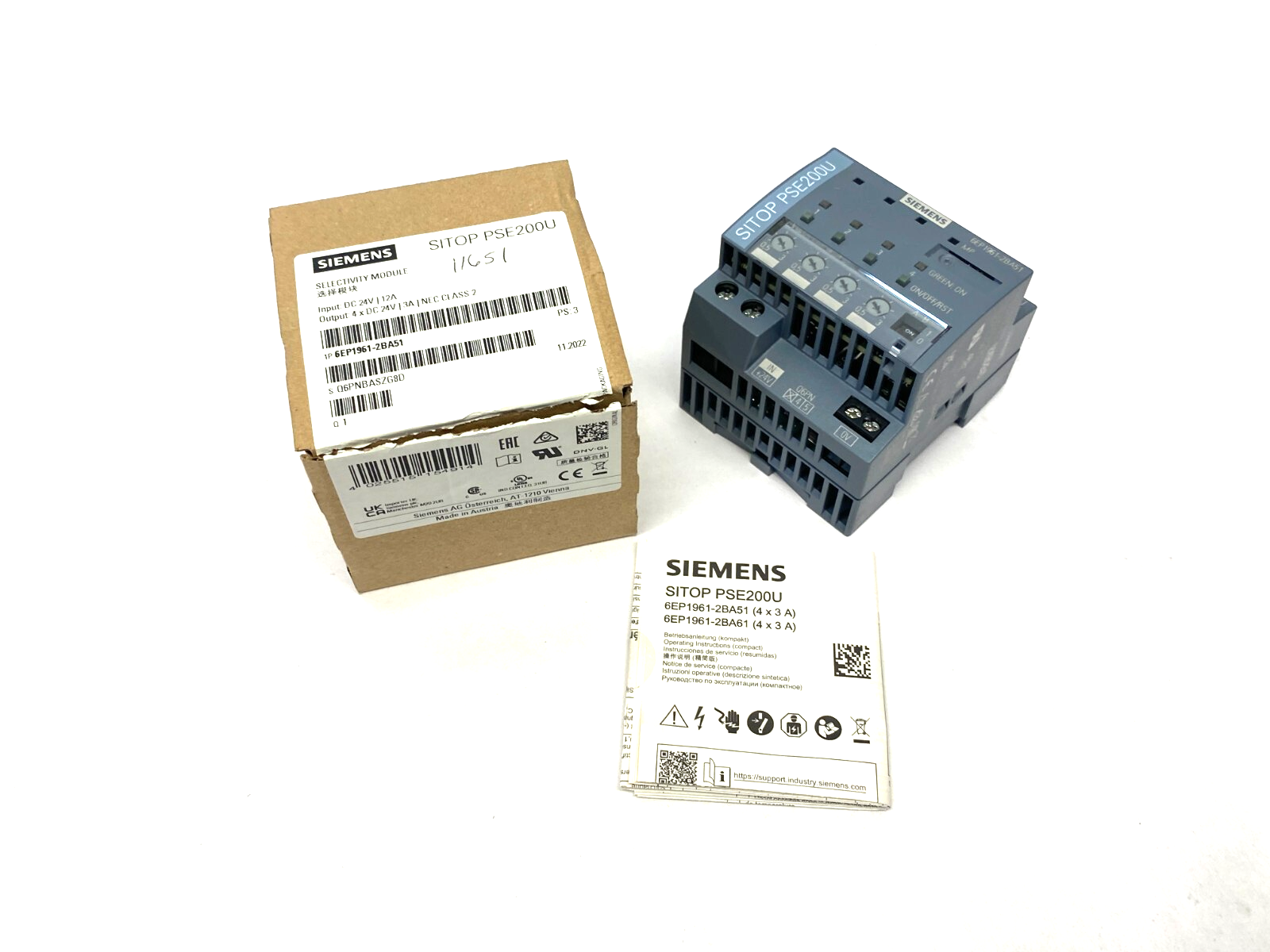 Siemens 6EP1961-2BA51 SITOP PSE200U Selectivity Module 4-Channel Input - Maverick Industrial Sales