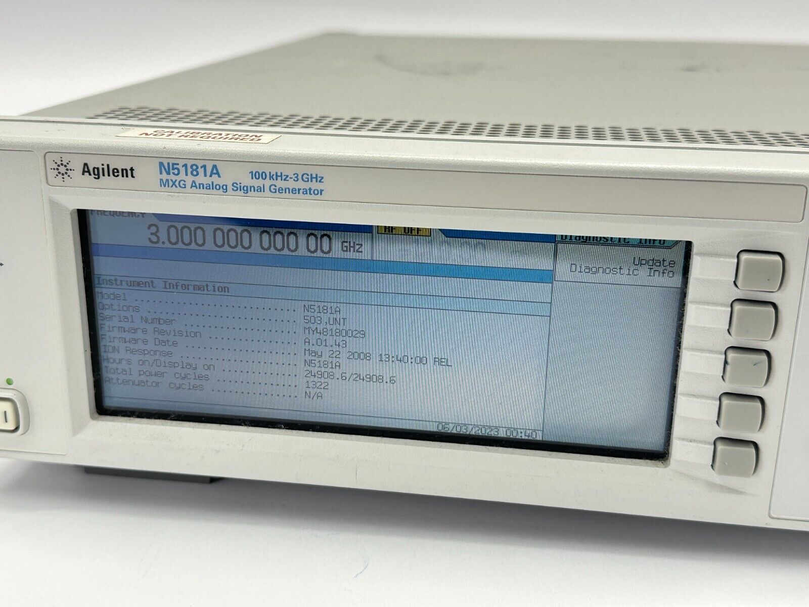 Agilent N5181A MXG Analog Signal Generator 100kHz-3GHz MY48180029 Option 503 UNT - Maverick Industrial Sales