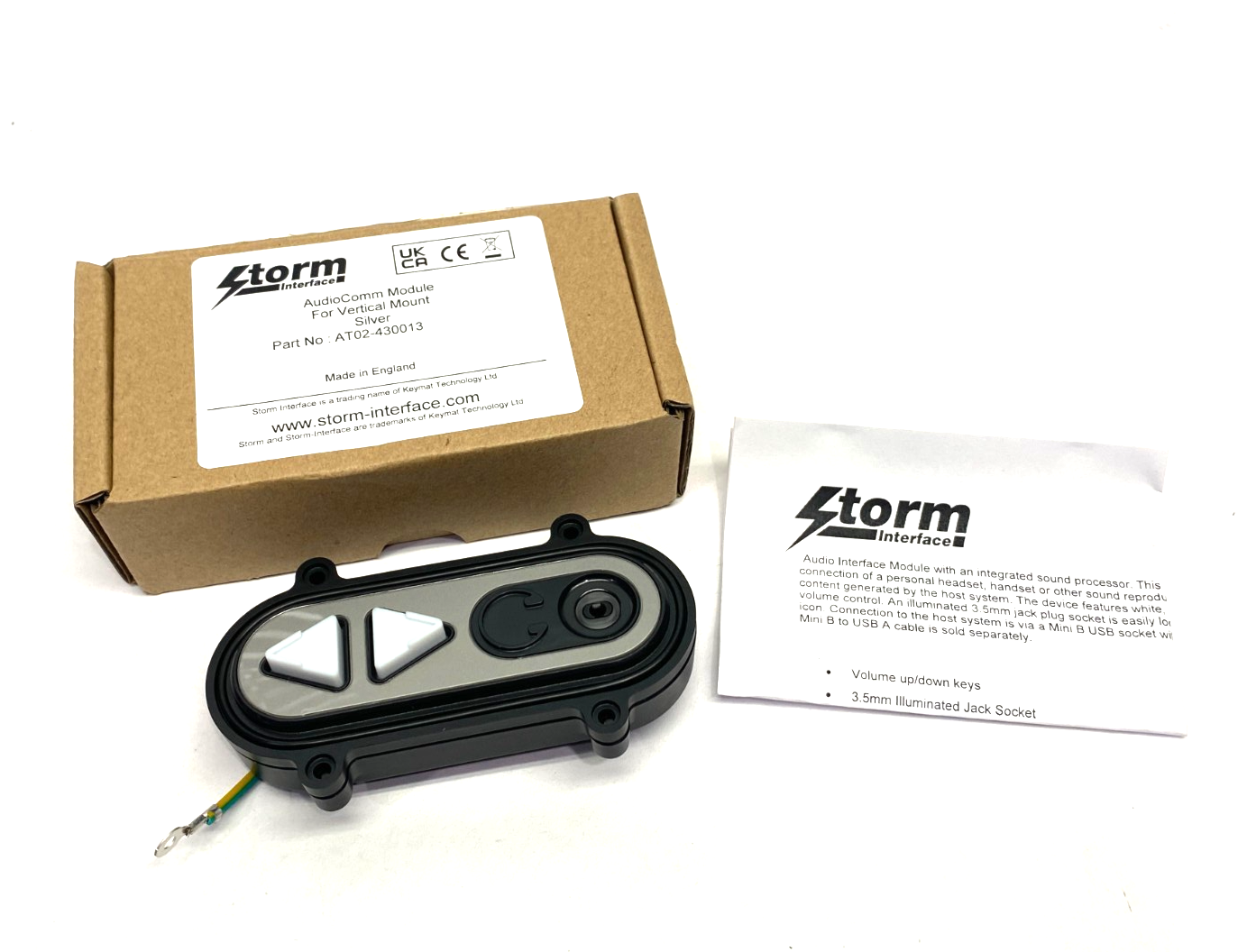 AT02-430013 | Storm Interface AudioComm Module, Silver, Vertical Mount - New – Open box - Maverick Industrial Sales