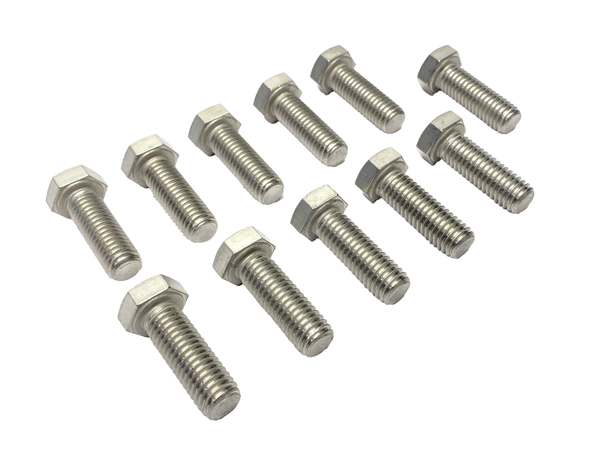 Hex Head Machine Screw 1/2"-14 x 1-1/2" Length, 3/4" Hex Hd, 304 SS, LOT OF 11 - Maverick Industrial Sales