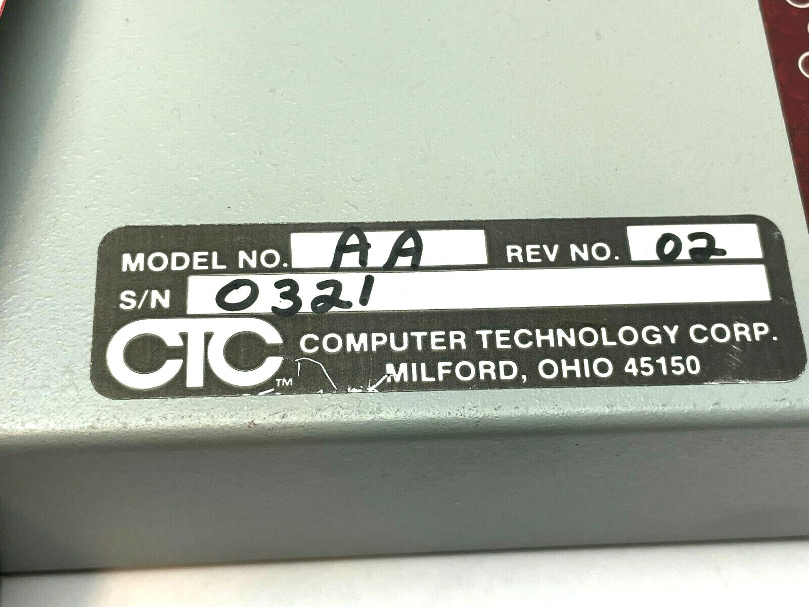Computer Technologies Corporation AA I/O Module Rev. 02 - Maverick Industrial Sales