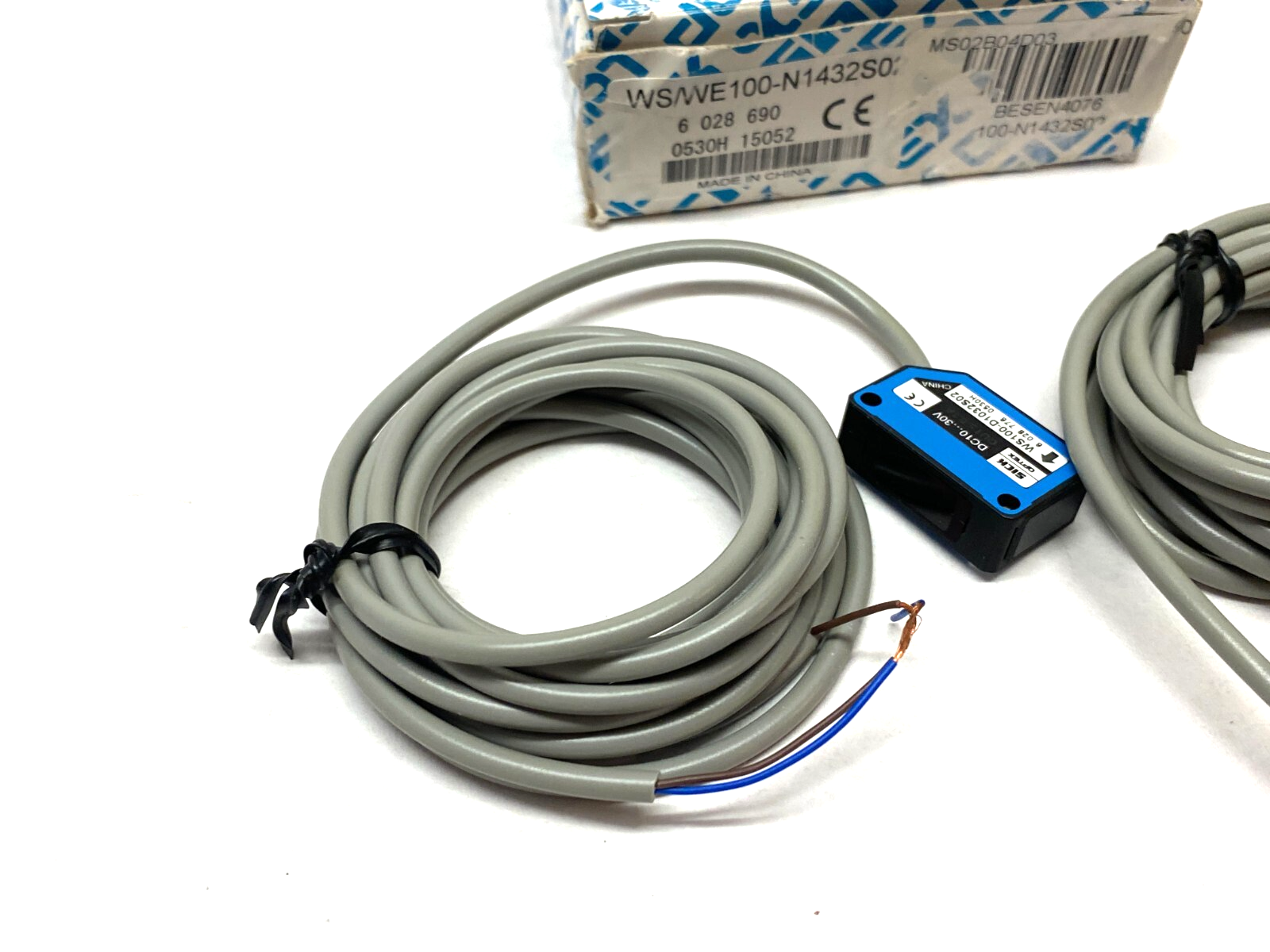 Sick WS/WE100-N1432S02 Through-Beam Photoelectric Sensor Set NPN 15m 6028690 - Maverick Industrial Sales