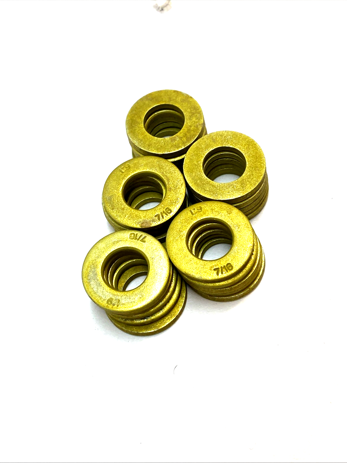 McmasterCarr 90850A250 Tension Flat Washers 7/16" SAE Zinc Yellow CR-3 PKG OF 25 - Maverick Industrial Sales
