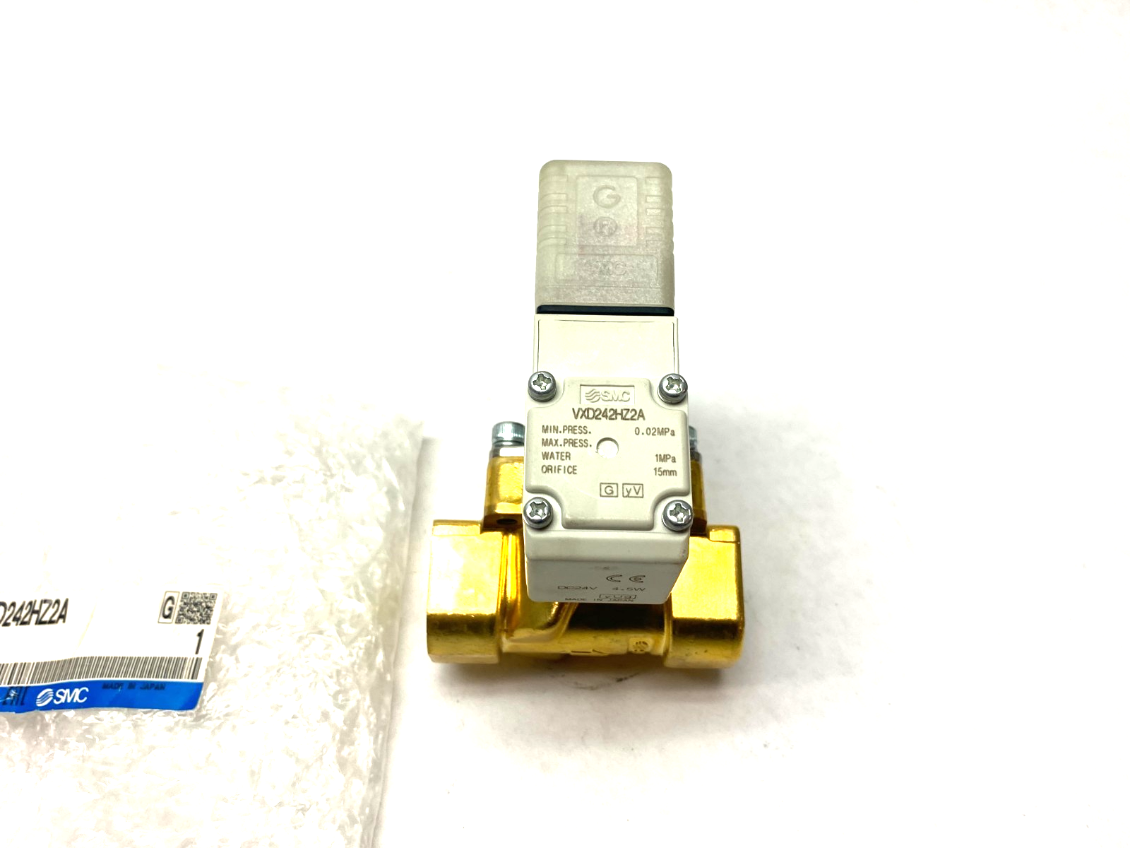 SMC VXD242HZ2A Solenoid Media Valve, 2-Port, Pilot-Operated - Maverick Industrial Sales