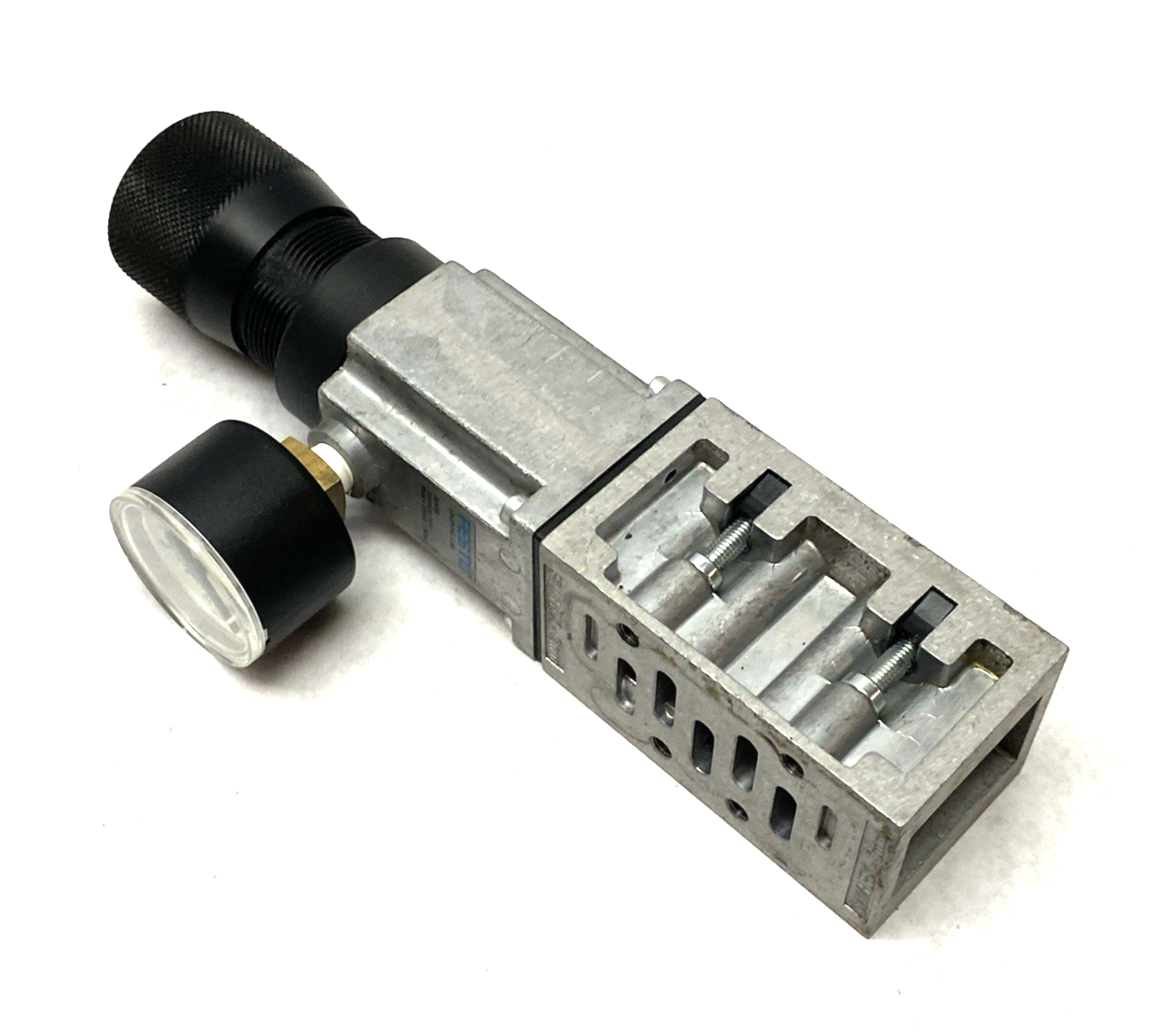 Festo LR-ZP-P-D-1-AS Intermediate Pressure Regulator Plate w/ Gauge 13000434 - Maverick Industrial Sales