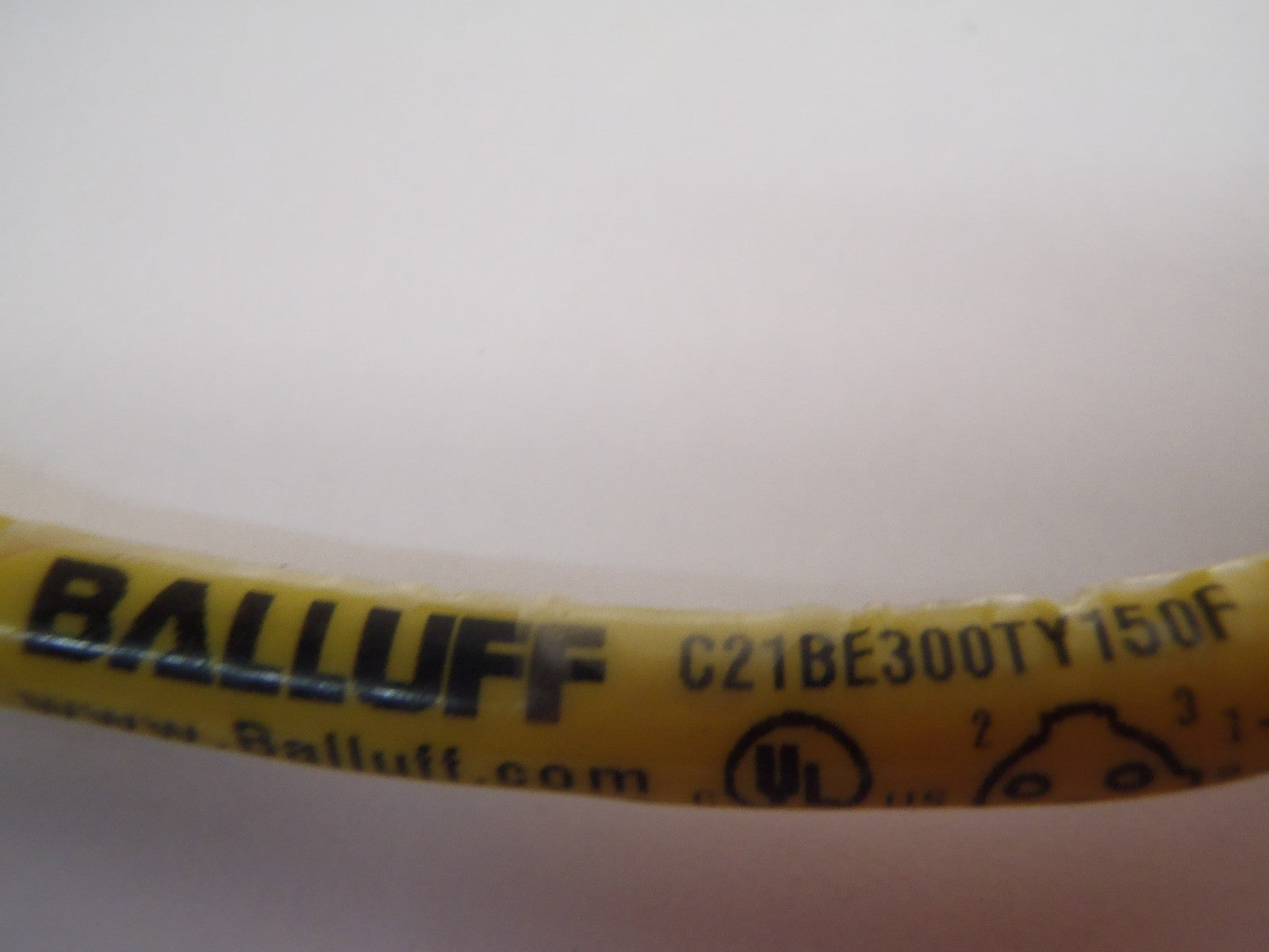 Balluff C21BE300TY150F 250V 3 Pin Right Angle Female To Flying Leads Cordset - Maverick Industrial Sales