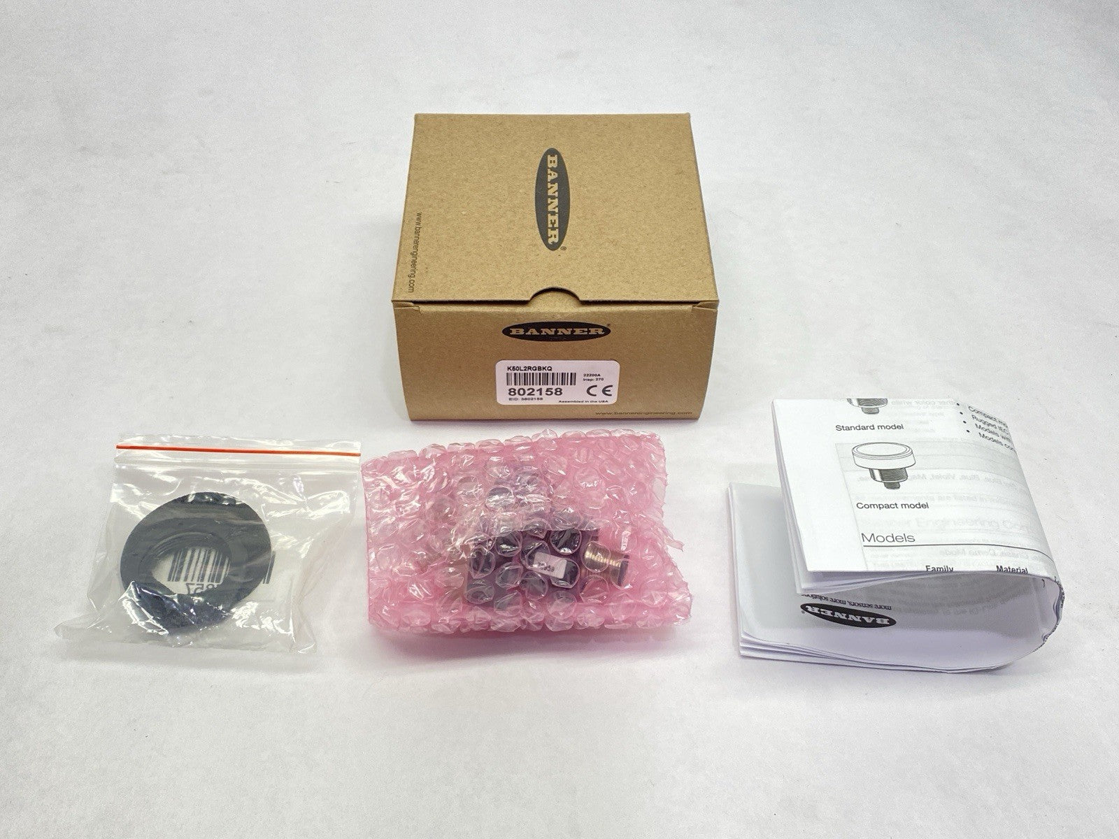 K50L2RGBKQ | Banner Pro Series 50mm Programmable Multicolor Indicator 802158 - New – Open box - Maverick Industrial Sales