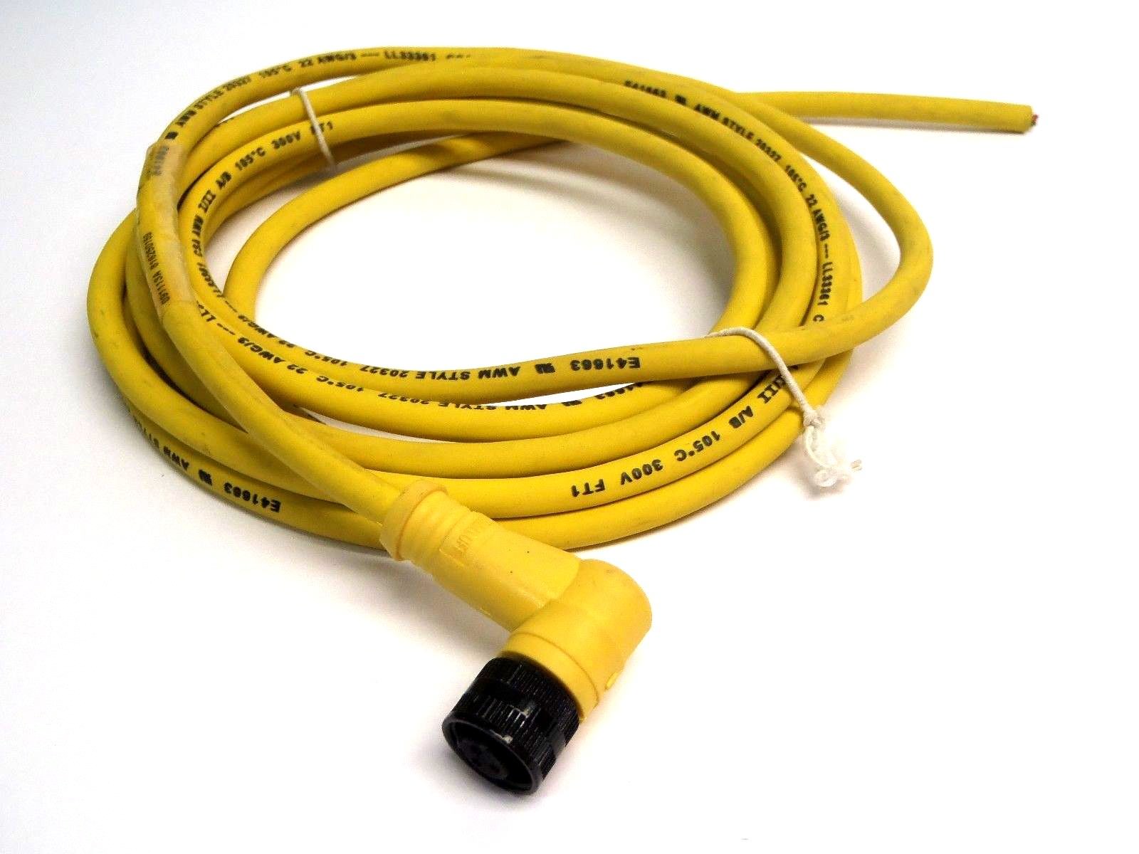 Balluff C21BE300TY150F 250V 3 Pin Right Angle Female To Flying Leads Cordset - Maverick Industrial Sales