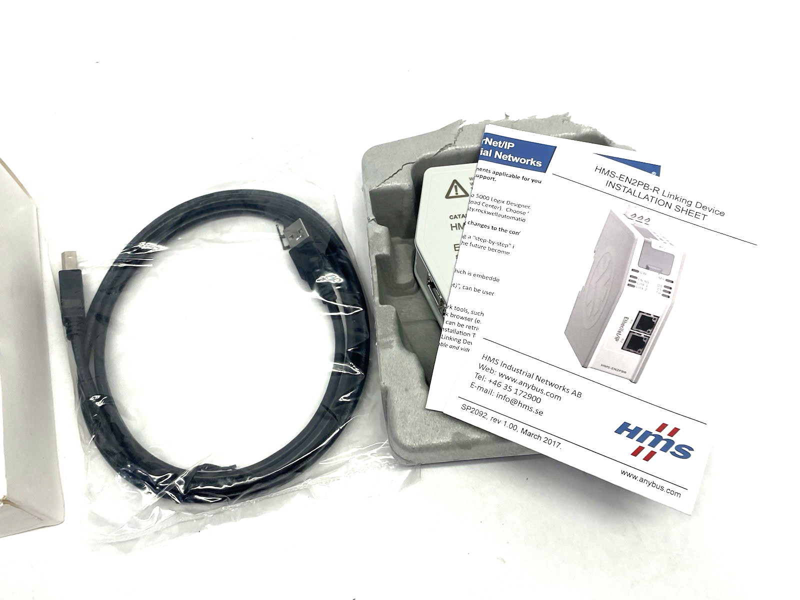 HMS-EN2PB-R | HMS Networks Anybus EtherNet/IP to PROFIBUS Linking Device Kit - New – Open box - Maverick Industrial Sales