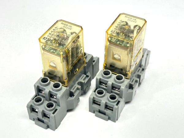 IDEC SH2B-05C Base 10A 300V w/ RH2B-UL Relay 24VDC LOT OF 2 - Maverick Industrial Sales