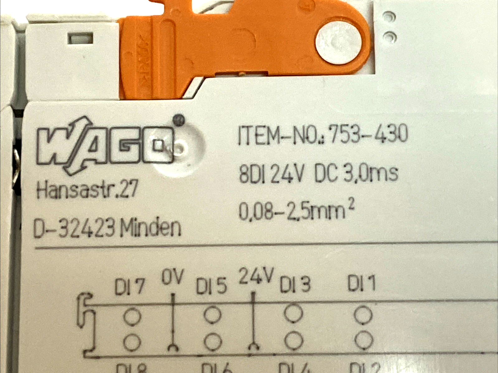 753-430 | WAGO 8-Channel 24VDC Digital Input Module 3ms - Used - Maverick Industrial Sales