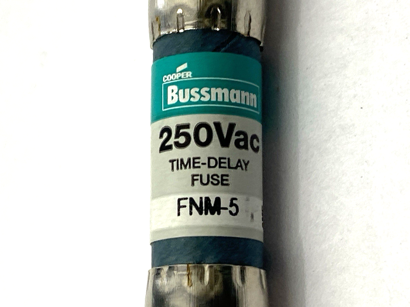 Cooper Bussmann FNM-5 Time-Delay Midget Fuse 250V 5A LOT OF 2 - Maverick Industrial Sales
