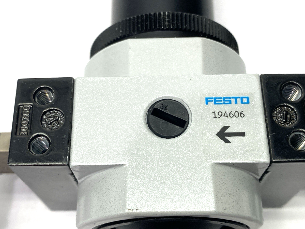 Festo LRS-1/8-D-7-MINI Pneumatic Pressure Regulator, G1/8, 0.5-7bar, 194606 - Maverick Industrial Sales