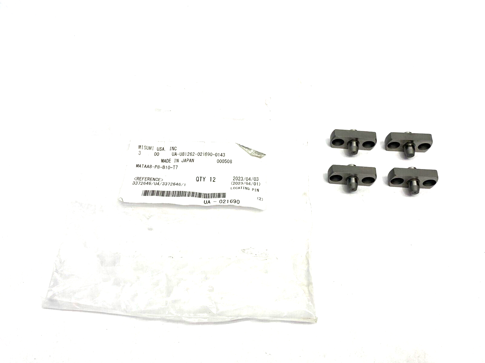 MiSUMi MATAA8-P8-B10-T7 Precision Locating Pin LOT OF 4 - Maverick Industrial Sales