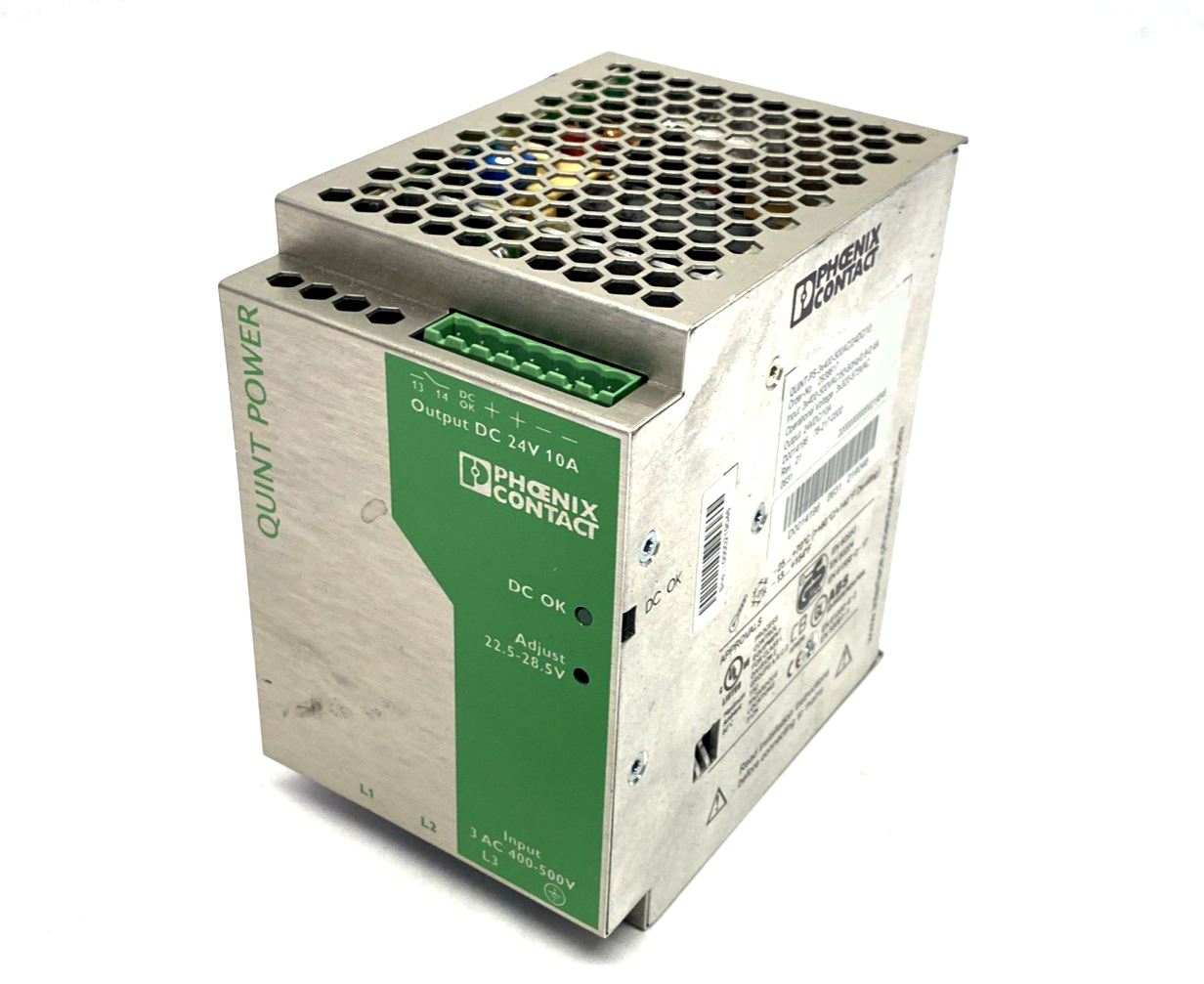 Phoenix Contact QUINT-PS-3X400-500AC/24DC/10 Power Supply 3PH 24VDC 10A 2938617 - Maverick Industrial Sales
