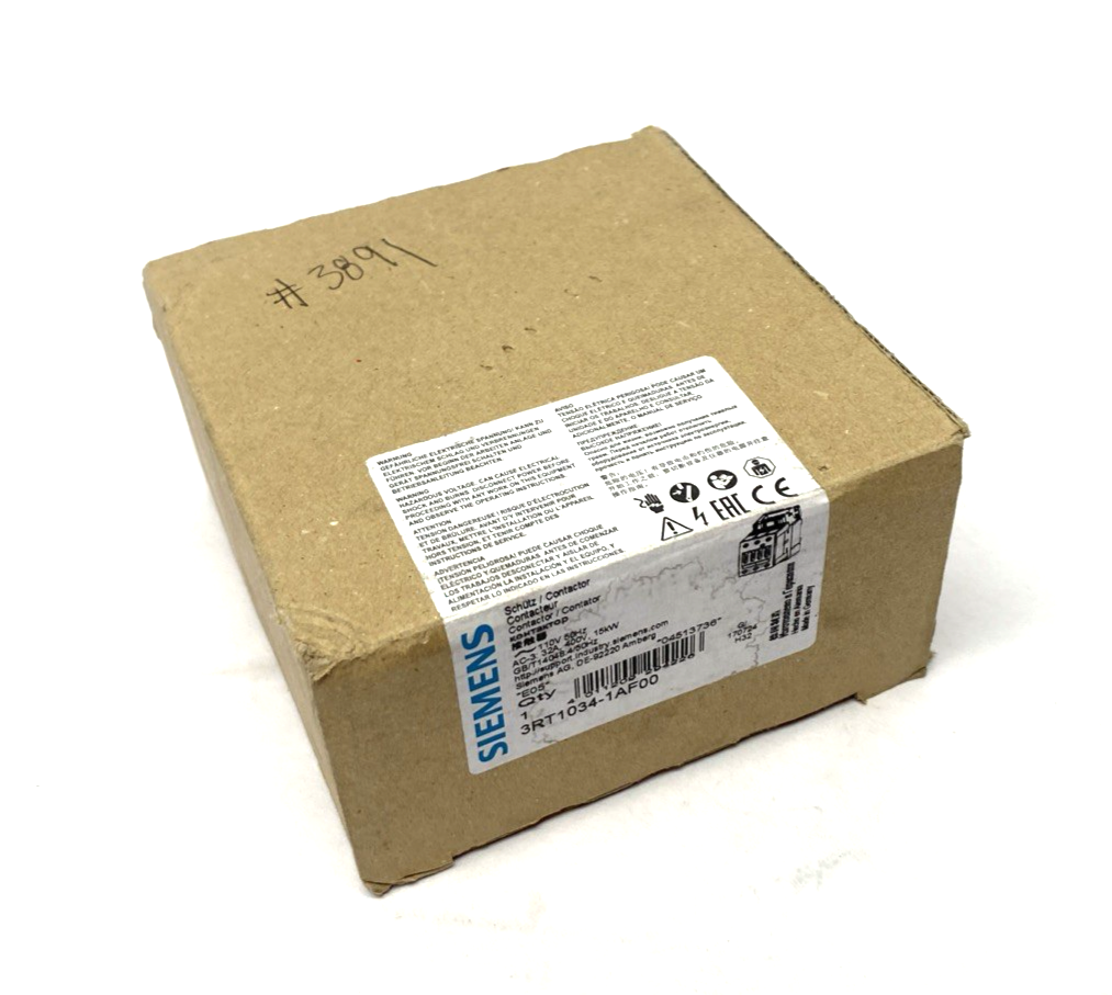 Siemens 3RT1034-1AF00 SIRIUS Power Contactor AC-3 15 KW/400V AC - Maverick Industrial Sales