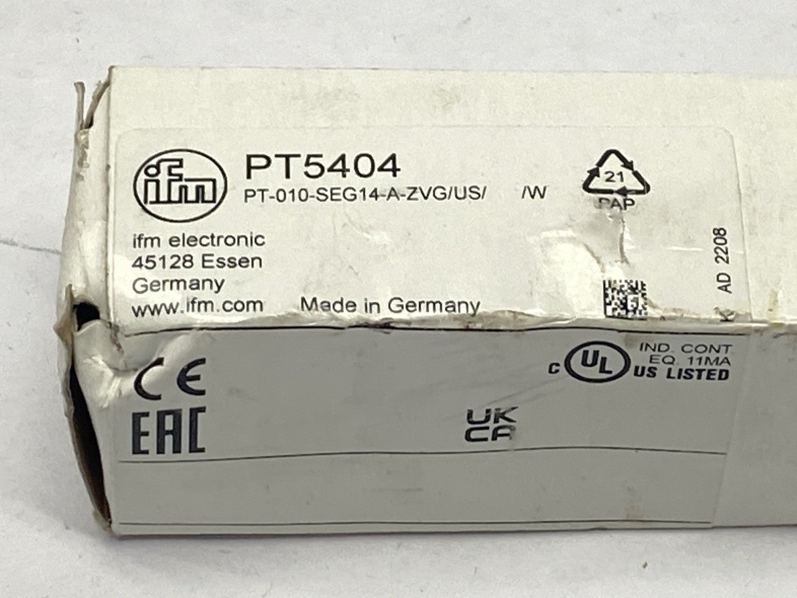 ifm PT5404 Pressure Transmitter PT-010-SEG14-A-ZVG/US/ /W - Maverick Industrial Sales