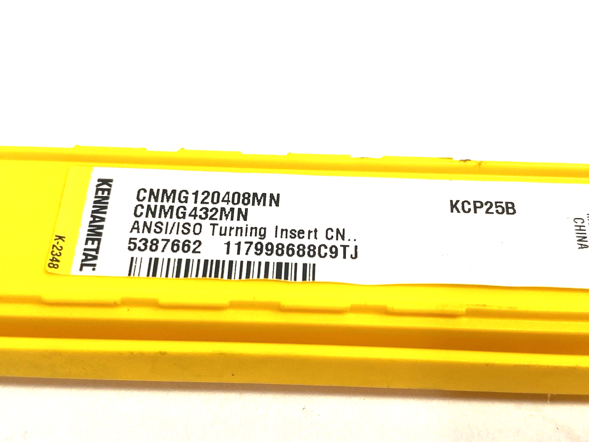 5387662 | Kennametal Kenloc™ CNMG Turning Insert, Negative, CNMG120408MN, PKG OF 5 - New - Maverick Industrial Sales