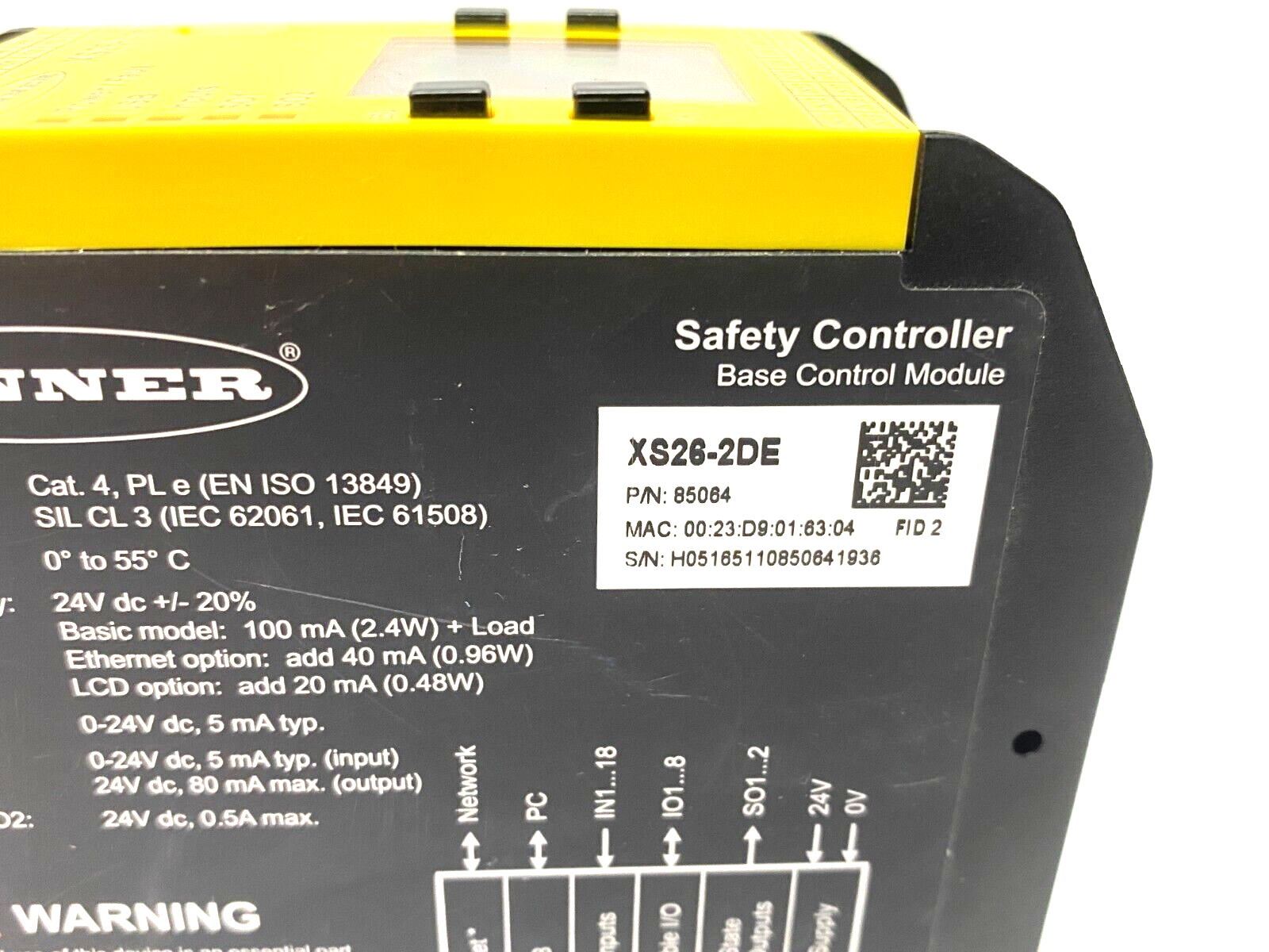 Banner XS26-2DE Expandable Safety Controller, Pair of PNP Safety Outputs 85064 - Maverick Industrial Sales