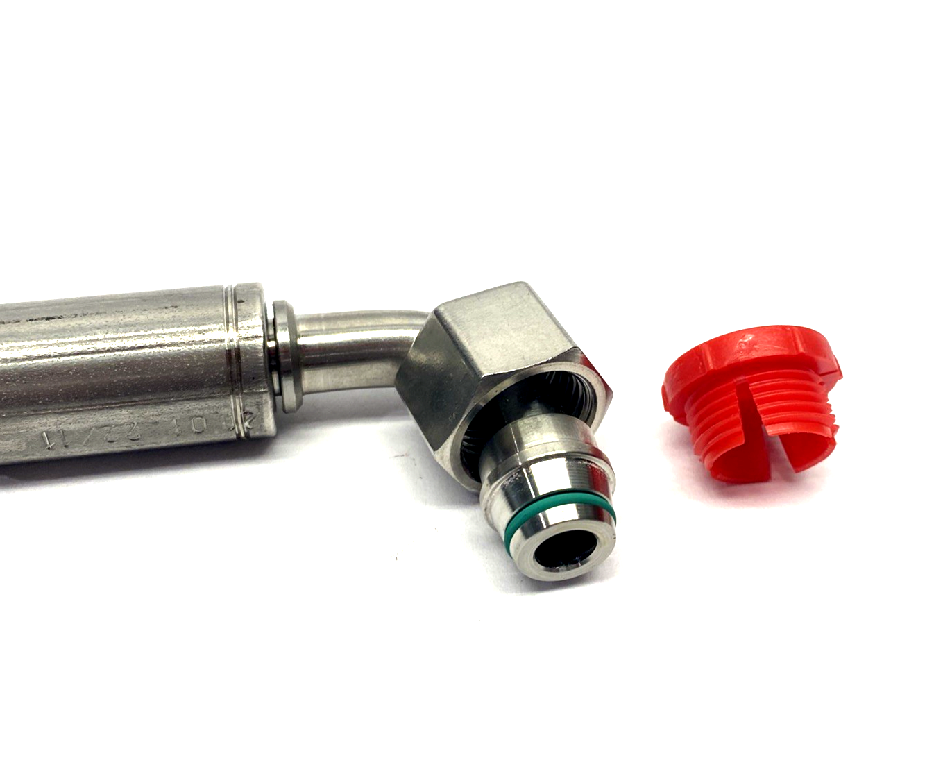 H-KON 437084 Short Hydraulic Hose w/ 90 Deg. Fitting 1' Long 63 Bar PH71-516013 - Maverick Industrial Sales