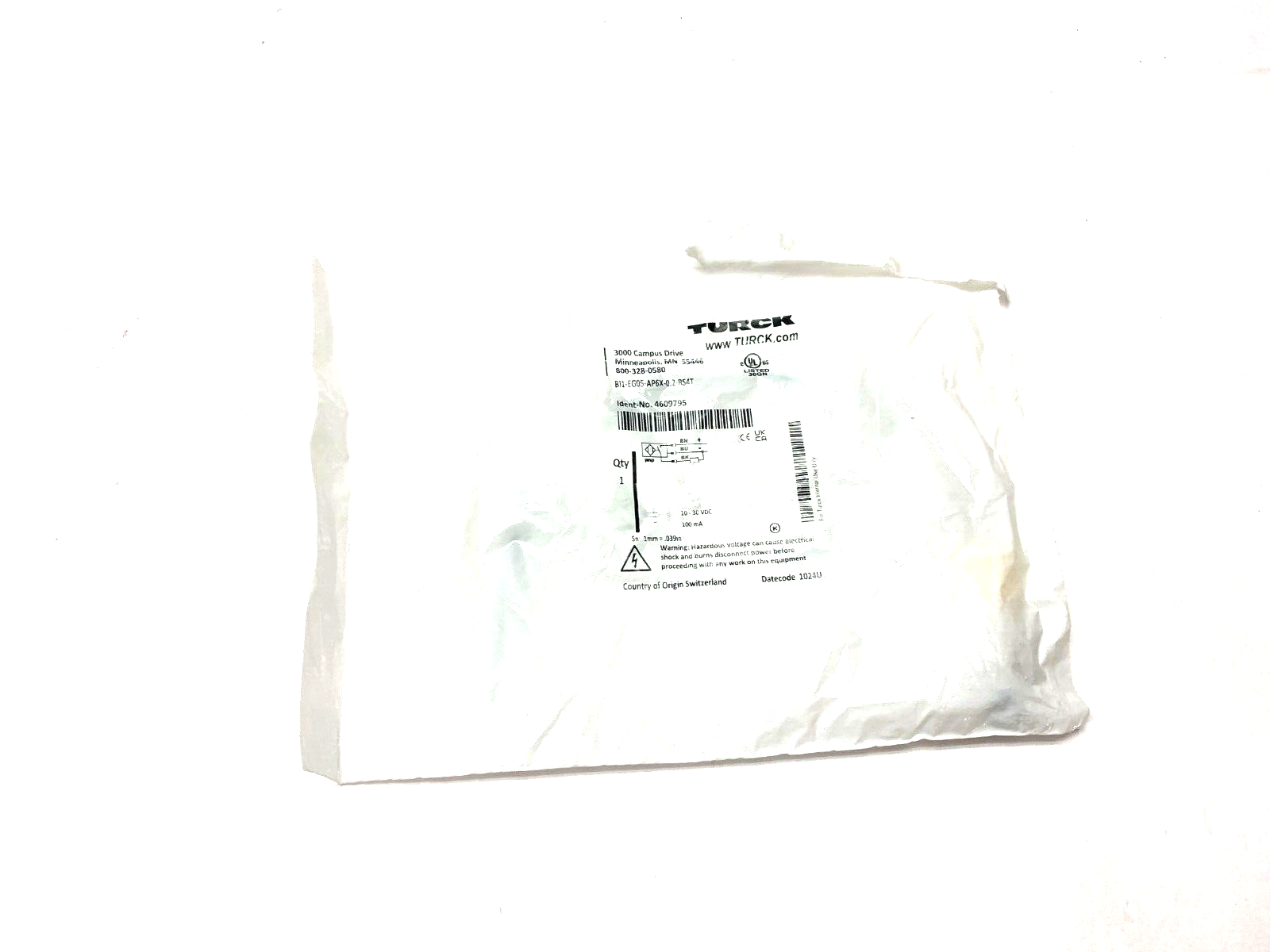 Turck BI1-EG05-AP6X-0.2-RS4T Inductive Proximity Sensor 4609795 - Maverick Industrial Sales