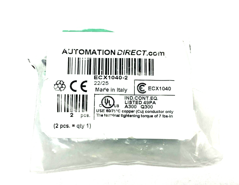 Automation Direct ECX1040-2 Contact Block Green PKG OF 2 - Maverick Industrial Sales