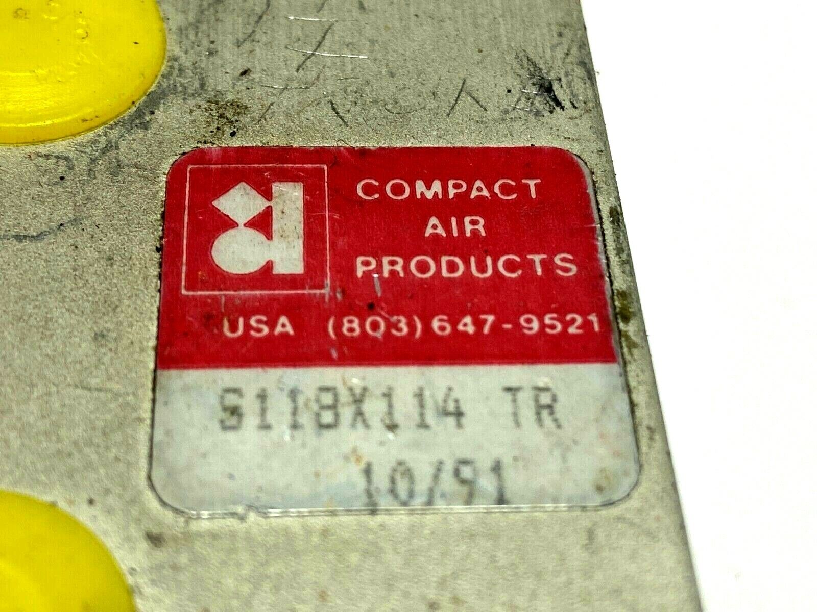 Compact S118X114 Pneumatic Cylinder 1-1/8" 1-1/4" Stroke 1/8" NPT - Maverick Industrial Sales