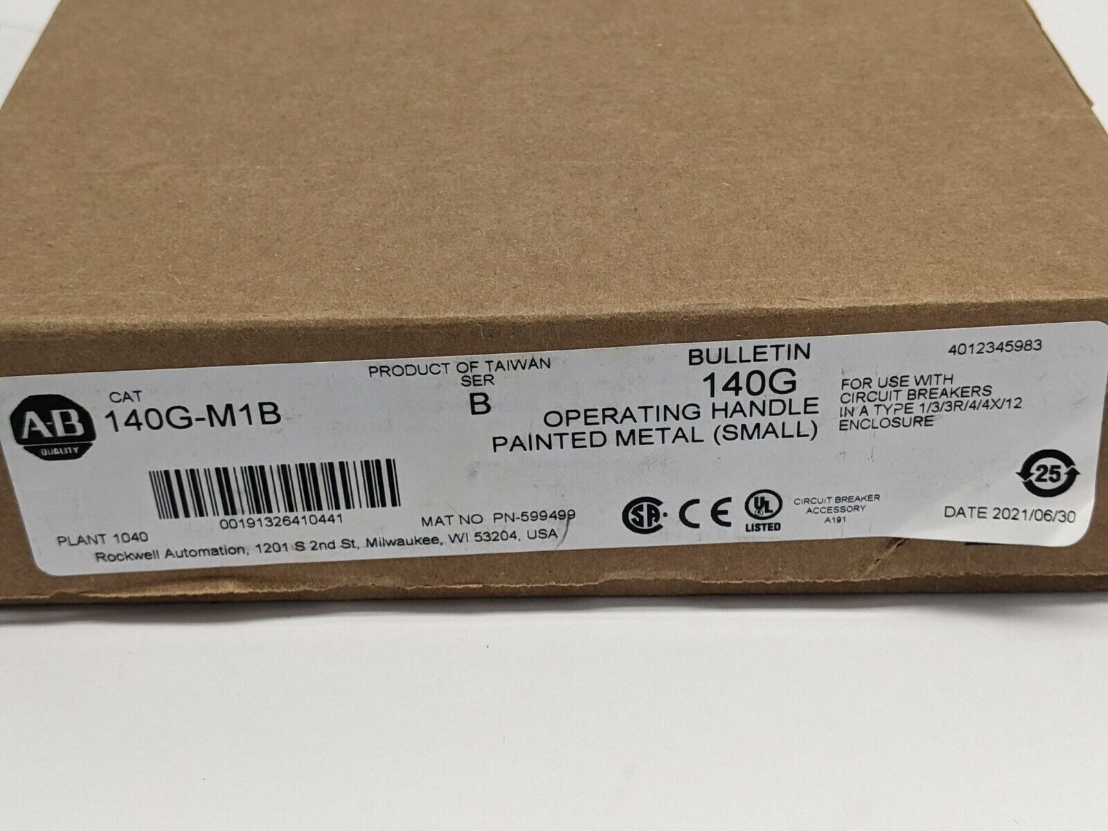 Allen Bradley 140G-M1B Molded Case Circuit Breaker Operating Handle - Maverick Industrial Sales
