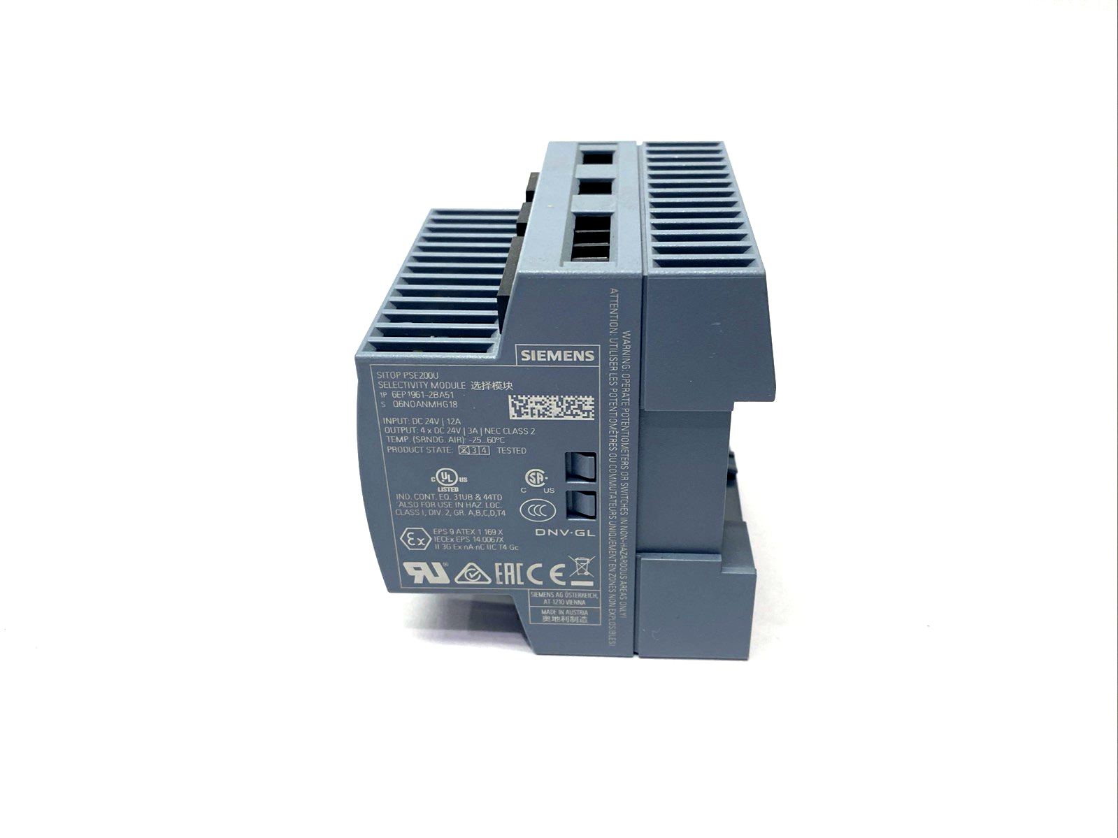 Siemens 6EP1961-2BA51 SITOP PSE200U 3A NEC CLASS 2 Selectivity Module 0.5-3A - Maverick Industrial Sales