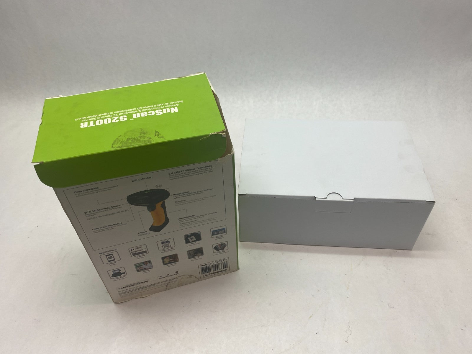 Adesso NuScan 5200TR Wireless Antimicrobial/Waterproof 2D Barcode Scanner 2.4GHz - Maverick Industrial Sales