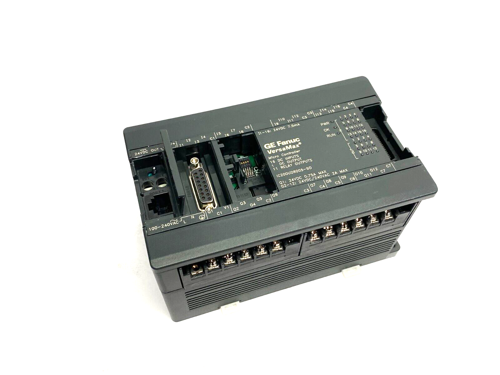 GE Fanuc IC200UDR005-BD VersaMax Micro Controller 16-DC Inputs 11 Relay Outputs - Maverick Industrial Sales