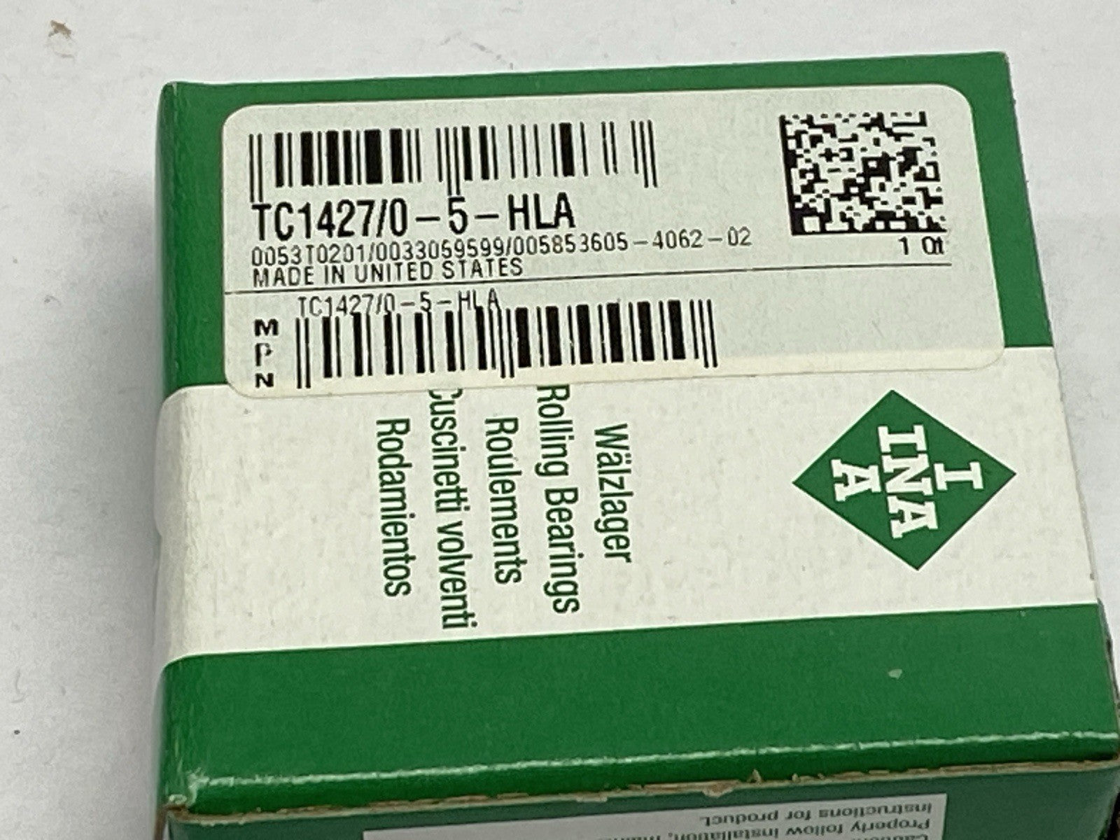 INA TC1427/0-5-HLA Thrust Roller Bearing 7/8" Bore 1-11/16" OD 5/64" Wide - Maverick Industrial Sales