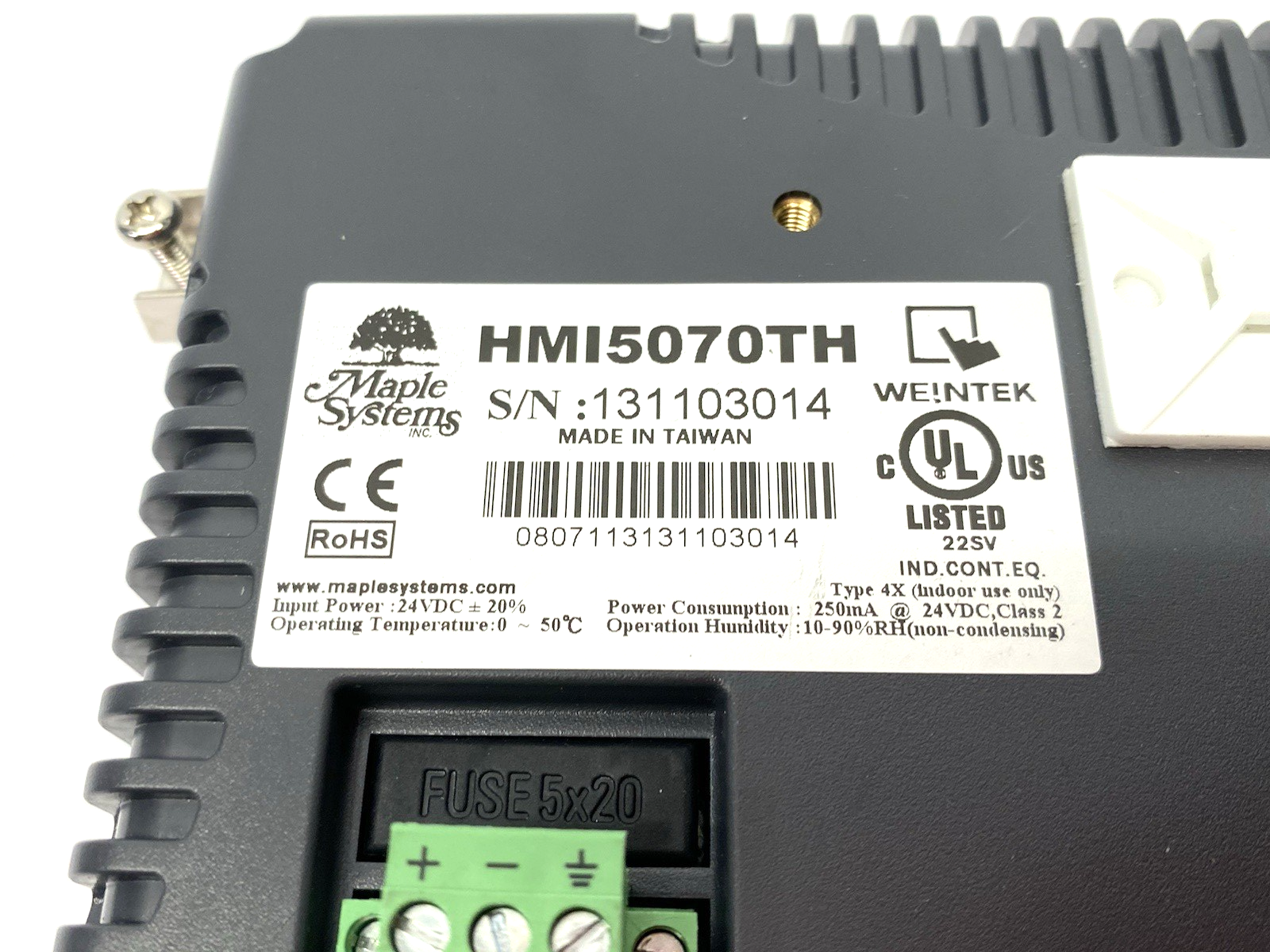 HMI5070TH | Maple Systems Weintek Legacy 7" HMI Touchscreen - Used - Maverick Industrial Sales