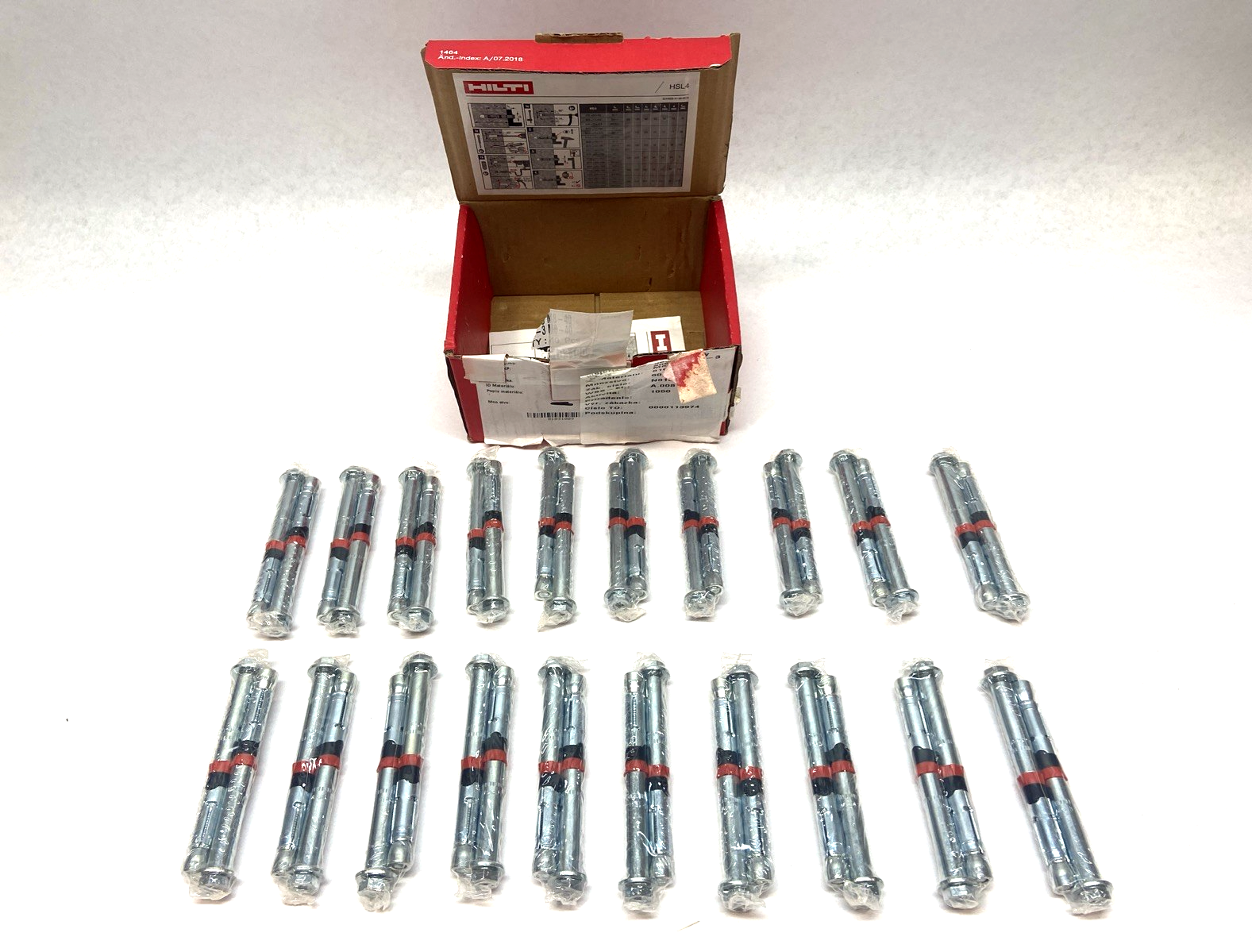 2237400 | Hilti HSL4 M8 d12x117 40/20 Heavy Duty Wedge Anchor LOT OF 40 - New – Open box - Maverick Industrial Sales
