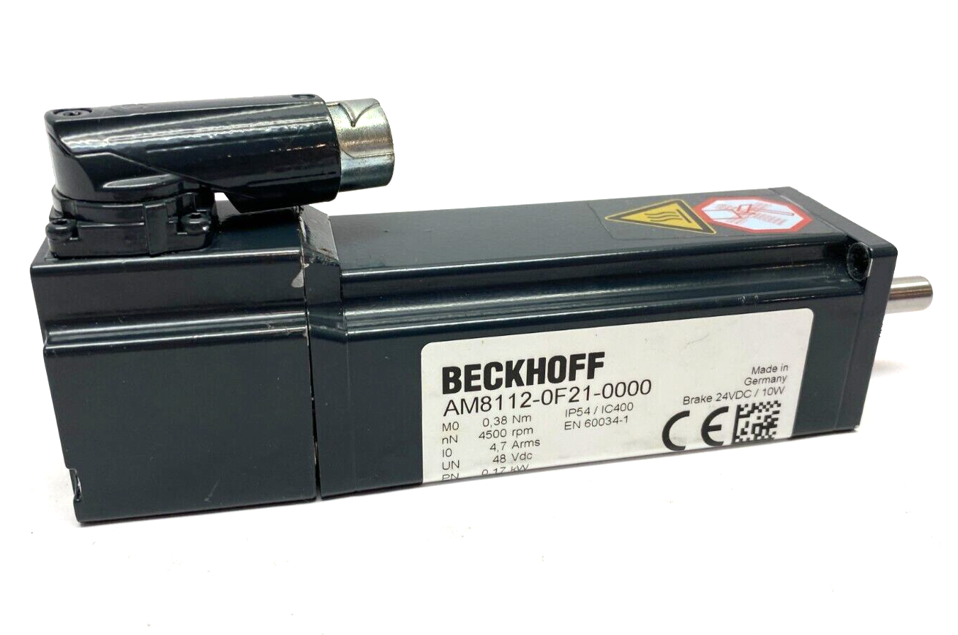 Beckhoff AM8112-0F21-0000 Servo Motor .038Nm IP54/IC400 24VDC - Maverick Industrial Sales