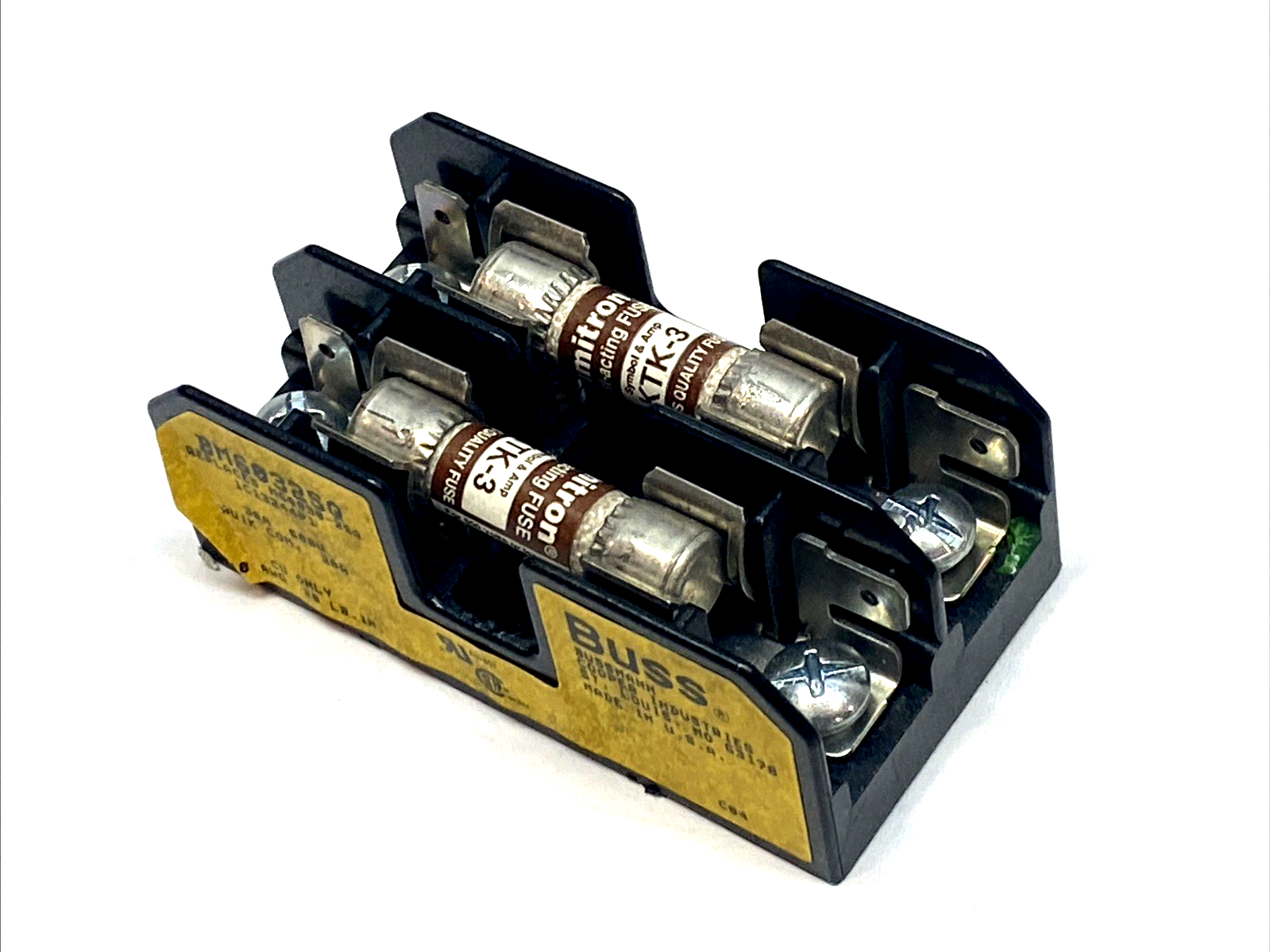 BM6032SQ | Bussmann 2-Pole Midget Fuse Block 30A 600V Screw/Quick Connect - Used - Maverick Industrial Sales