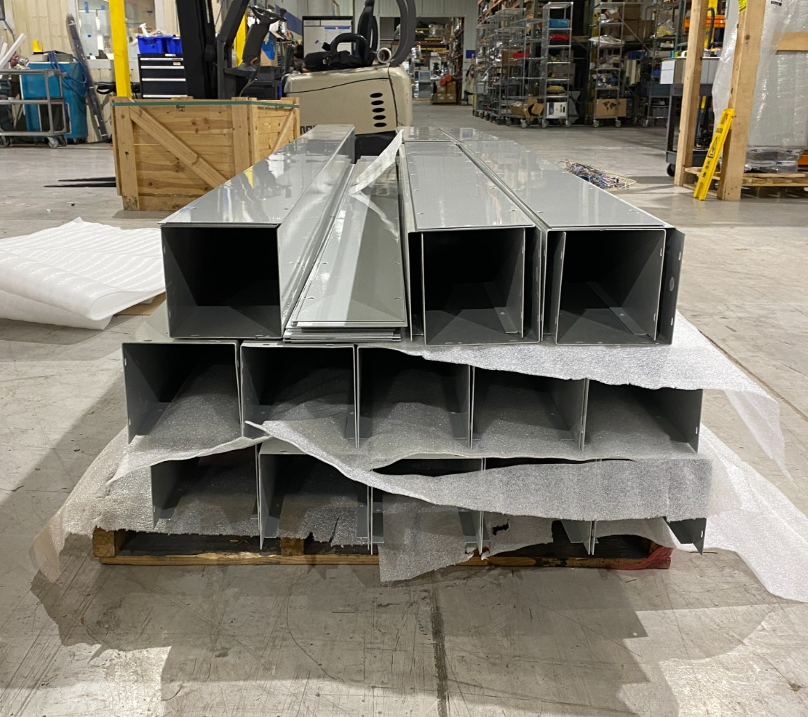 LOT OF 15 Hoffman 10' Wireway Section & Covers, 4x 6' Sect, 2x 4' Sect, WHITE - Maverick Industrial Sales