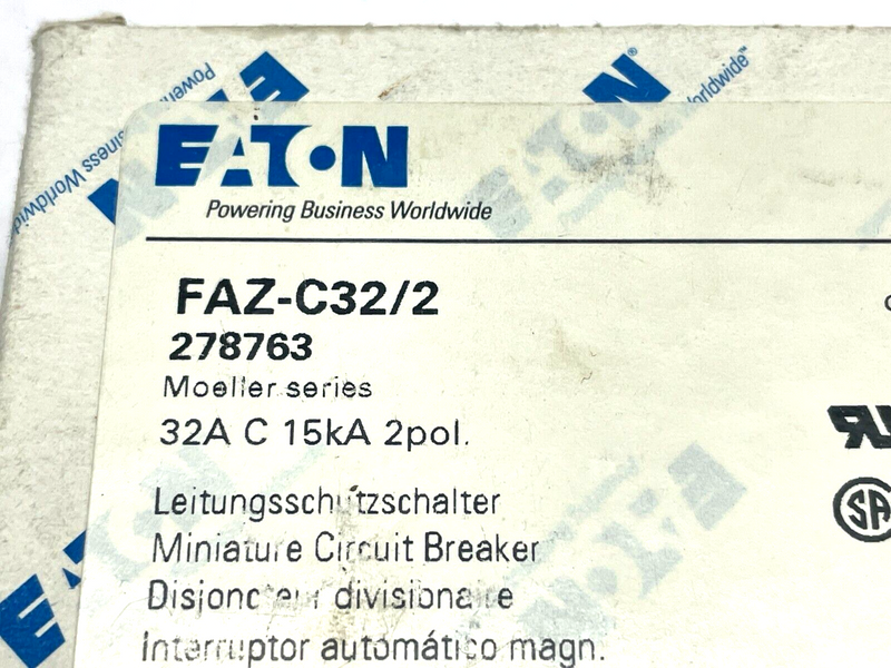 Eaton FAZ-C32/2 Miniature Circuit Breaker 32A 2P - Maverick Industrial Sales