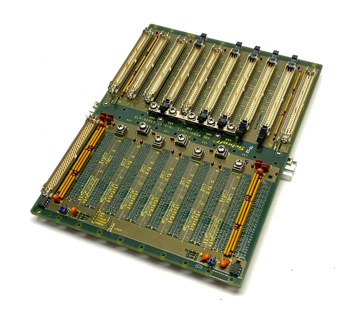 Schroff 23000-470 VME Monolithic 10-Slot Backplane UIC p/n 46861701 - Maverick Industrial Sales