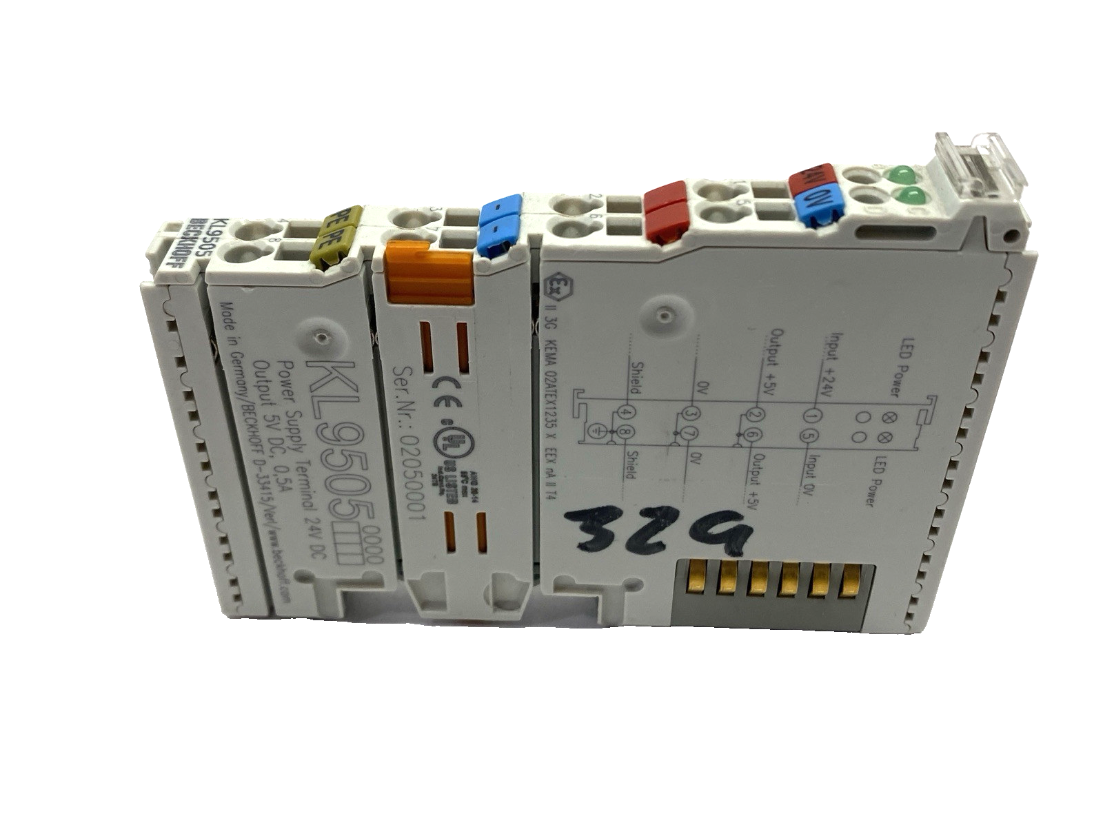 Beckhoff KL9505 Power Supply Terminal 24VDC - Maverick Industrial Sales