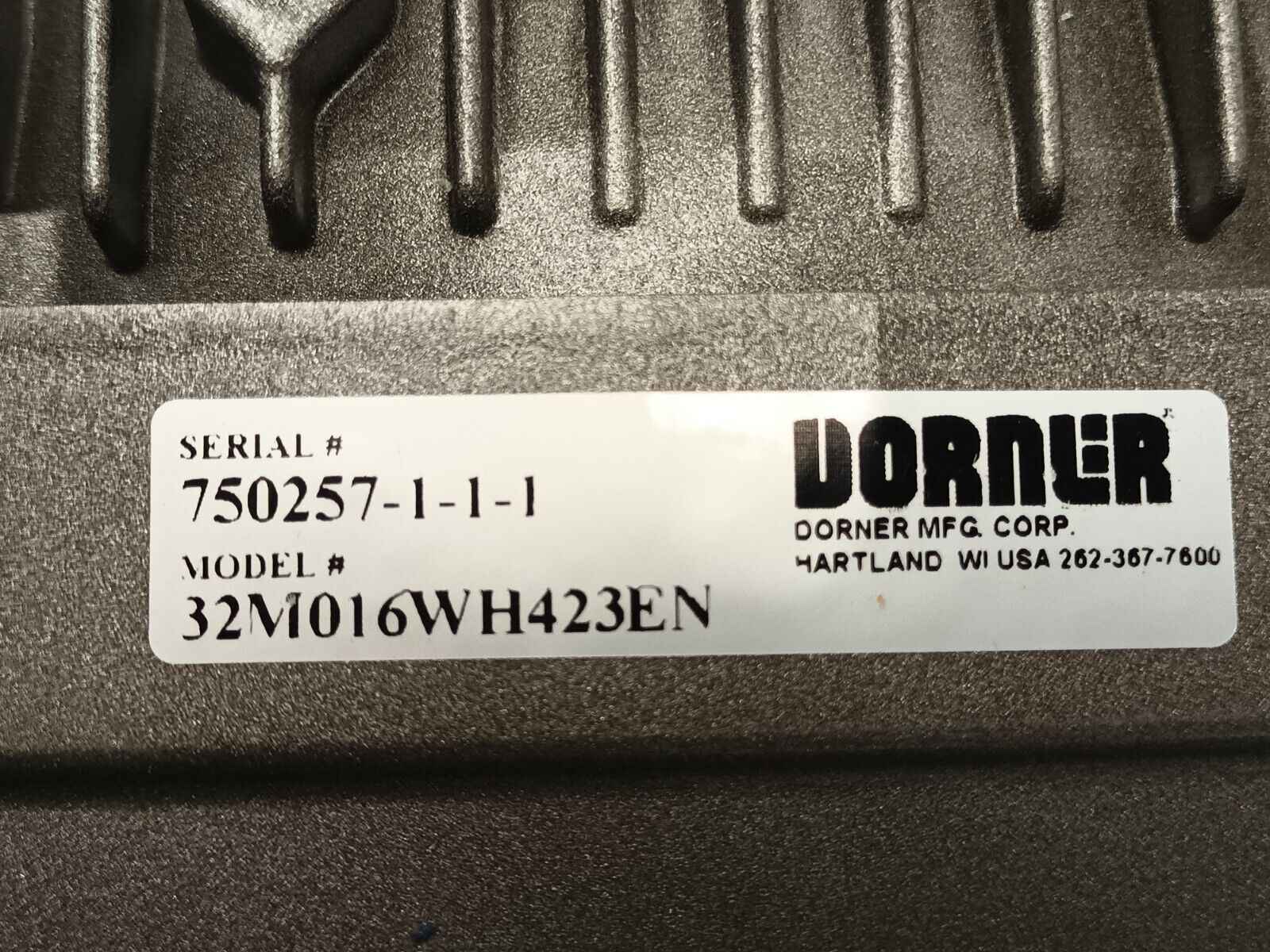 Dorner 32M016WH423EN Gearmotor 1.5HP 106RPM 230/460V 3PH SA47 DRN90S4 - Maverick Industrial Sales