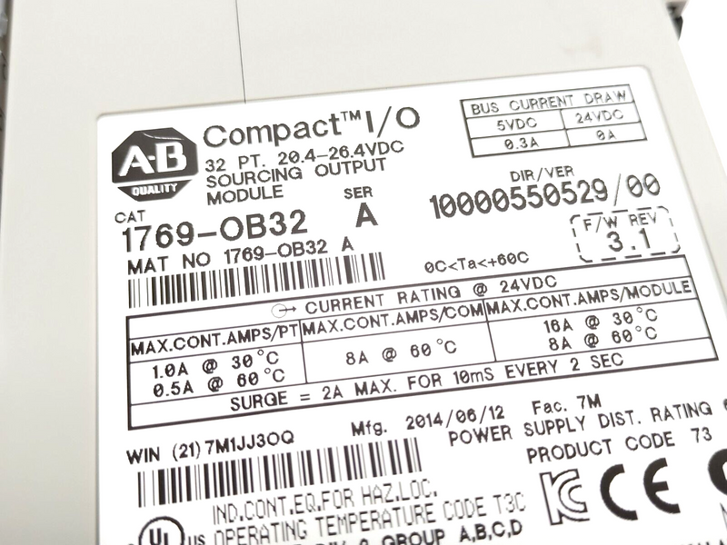 Allen Bradley 1769-OB32 Ser. A CompactLogix 32 Pt Digital Output Module - Maverick Industrial Sales