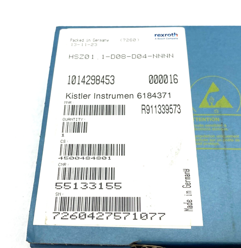 Bosch Rexroth R911339573 Drive Module HSZ01.1-D08-D04-NNNN - Maverick Industrial Sales