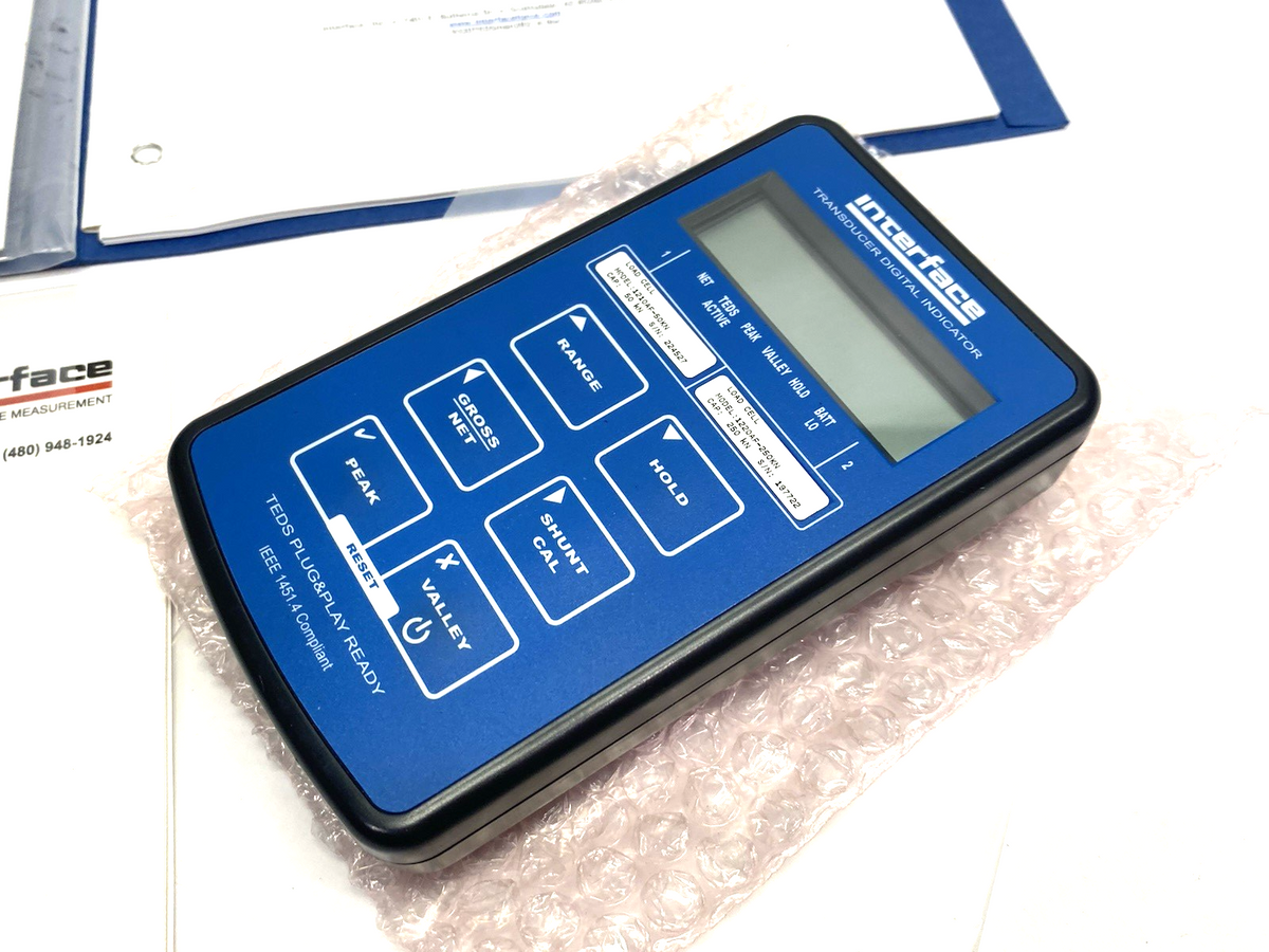 Interface 9320-1 TEDS Digital Load Cell Indicator Instrument, Portable - Maverick Industrial Sales