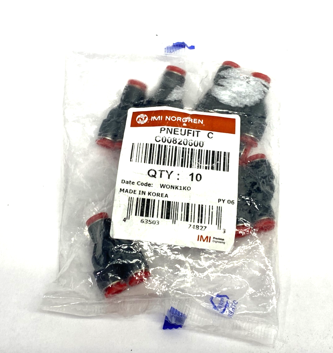 IMI Norgren C00820600 Pneufit C Y-Connector 6mm PKG OF 10 - New - Maverick Industrial Sales