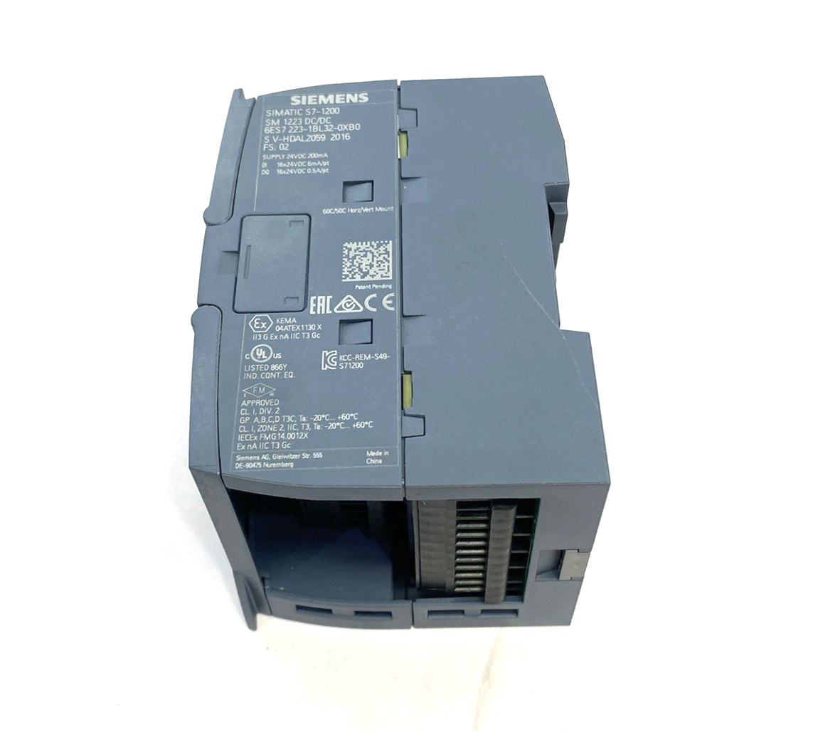 6ES7223-1BL32-0XB0 | Siemens SIMATIC S7-1200 Digital I/O Mod. SM 1223 16 DI/16 DO - Used - Maverick Industrial Sales