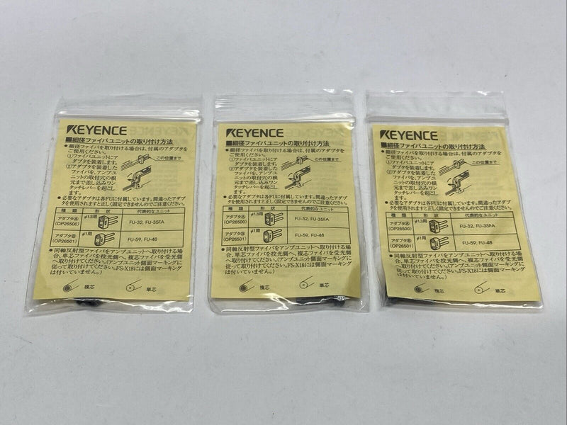 Keyence OP-26501 Adapter B For f1 Fiber Unit LOT OF 3 - Maverick Industrial Sales