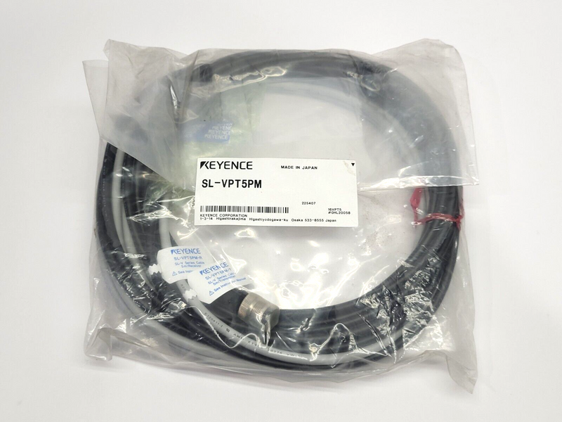 Keyence SL-VPT5PM Main Unit Connection Cables For SL-T11R Light Curtain 5m PNP - Maverick Industrial Sales