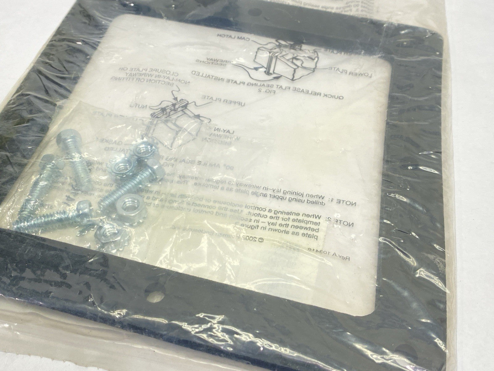 Hoffman F66LSAG Sealing Plate 90-Degree Angle Lay-in HC 6" x 6" Gray 18710 - Maverick Industrial Sales